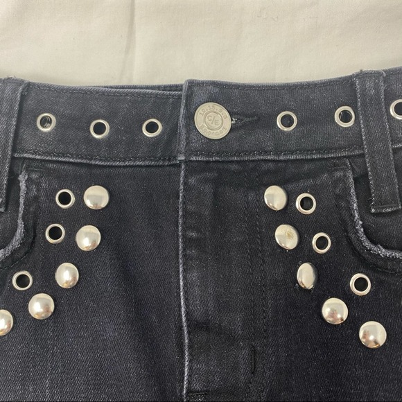 NWT Current/Elliott The 7-Pocket Studded Mini Skirt Size 25 - Picture 9 of 12